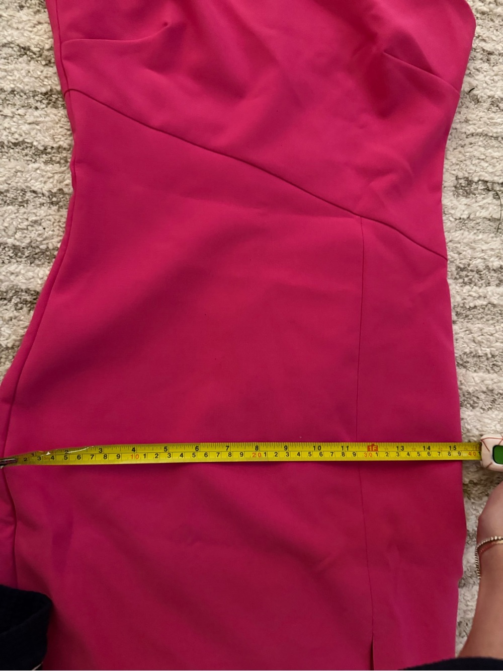Likely Hot Pink One-Shoulder Sheath Dress with Front Slit - Picture 8 of 8